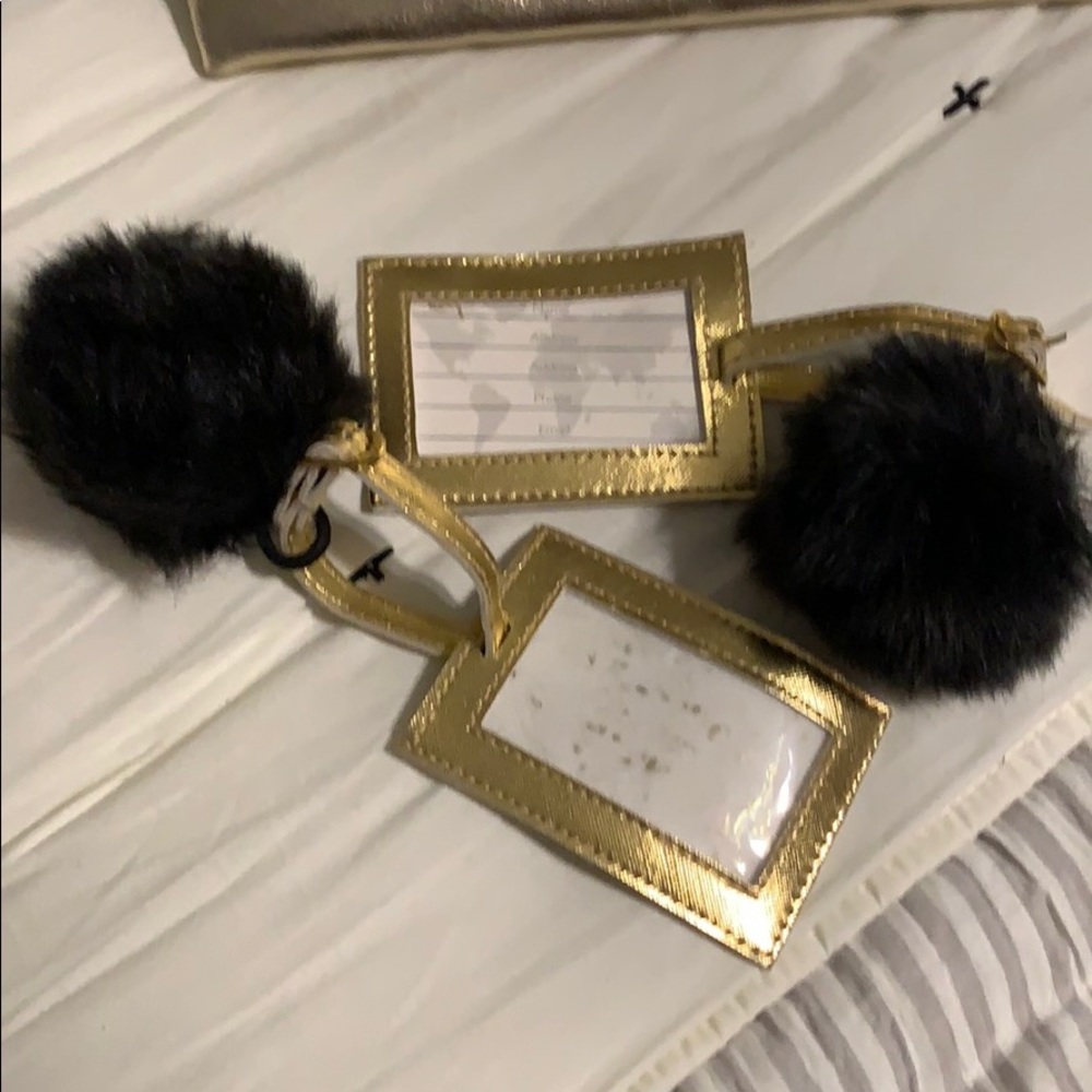 Gold luggage tags